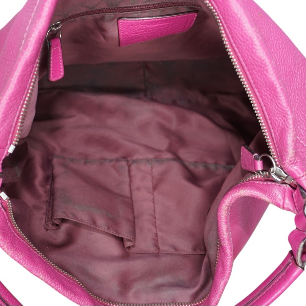 Coach Pink Park Pebble Leather Hobo Bag Magenta Fuchsia F23293 - Picture 15 of 16